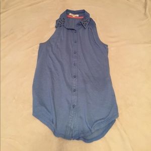 Blue Sleeveless shirt